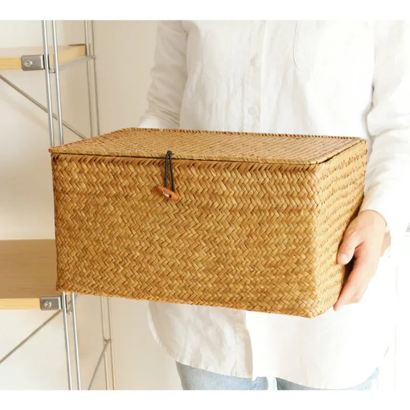 Hand-Woven Seaweed Storage Box
