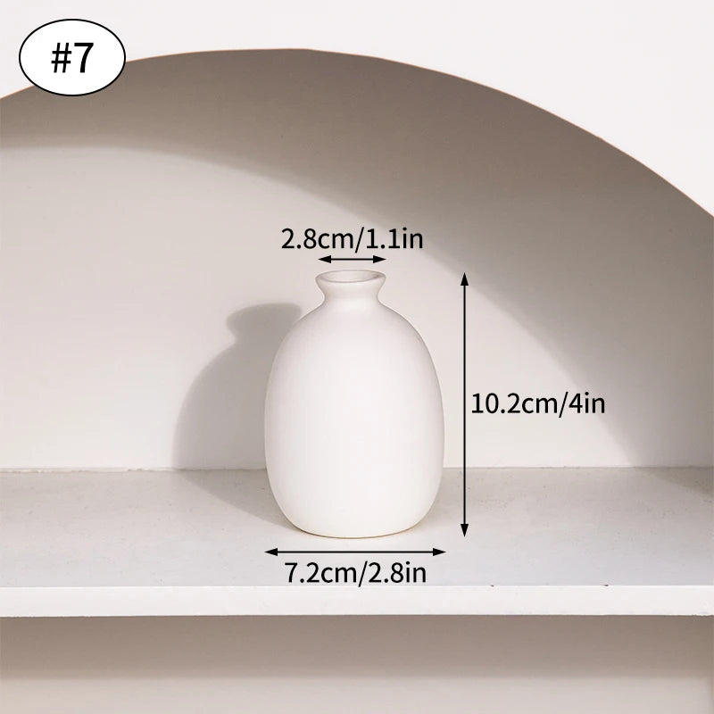 Elegant White Ceramic Decorative Vase