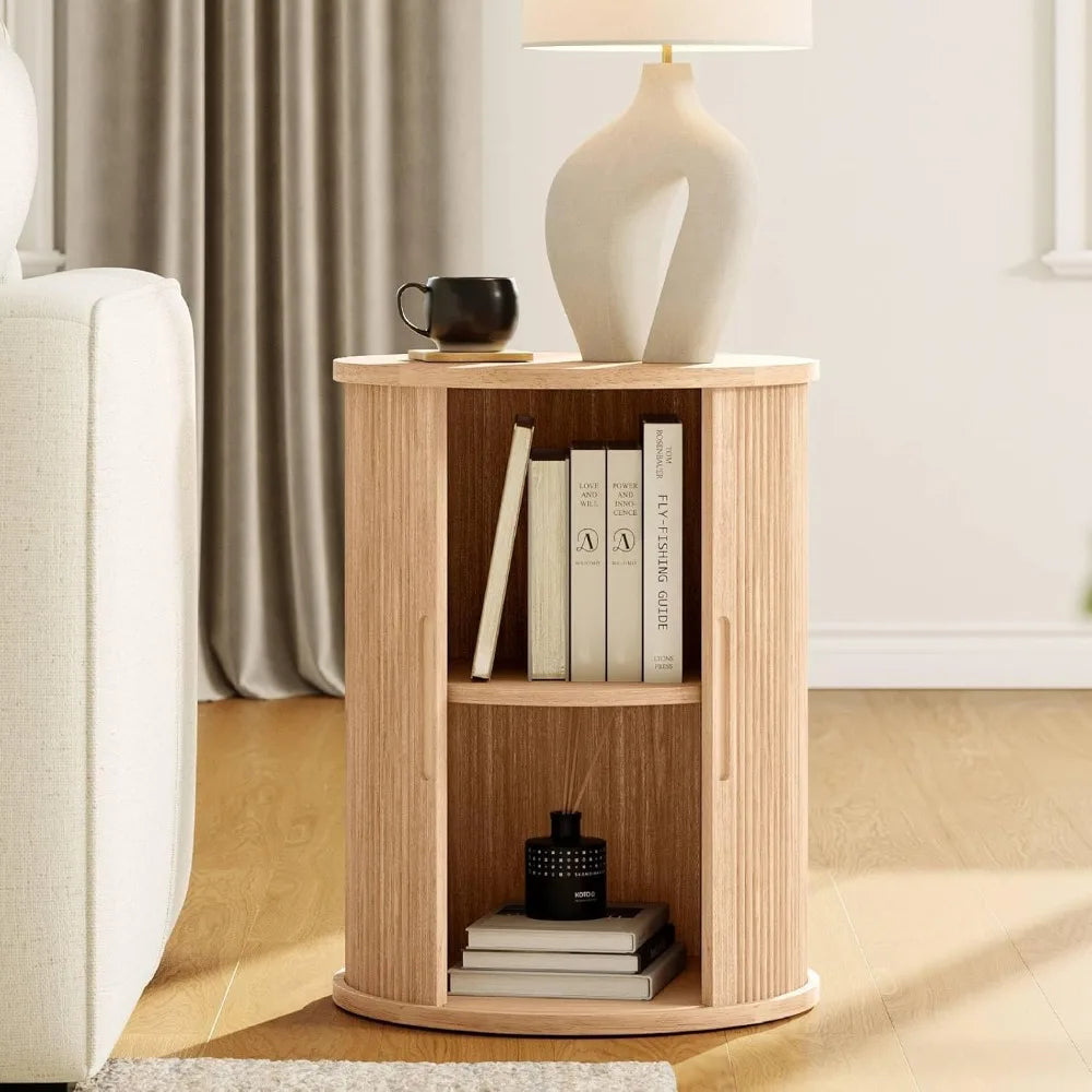 Modern Fluted Side Table