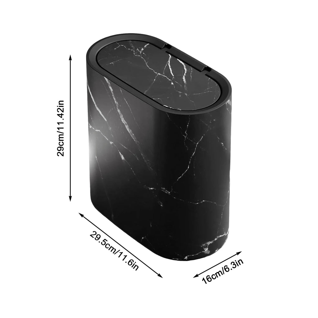 Marble Pattern Trash Can