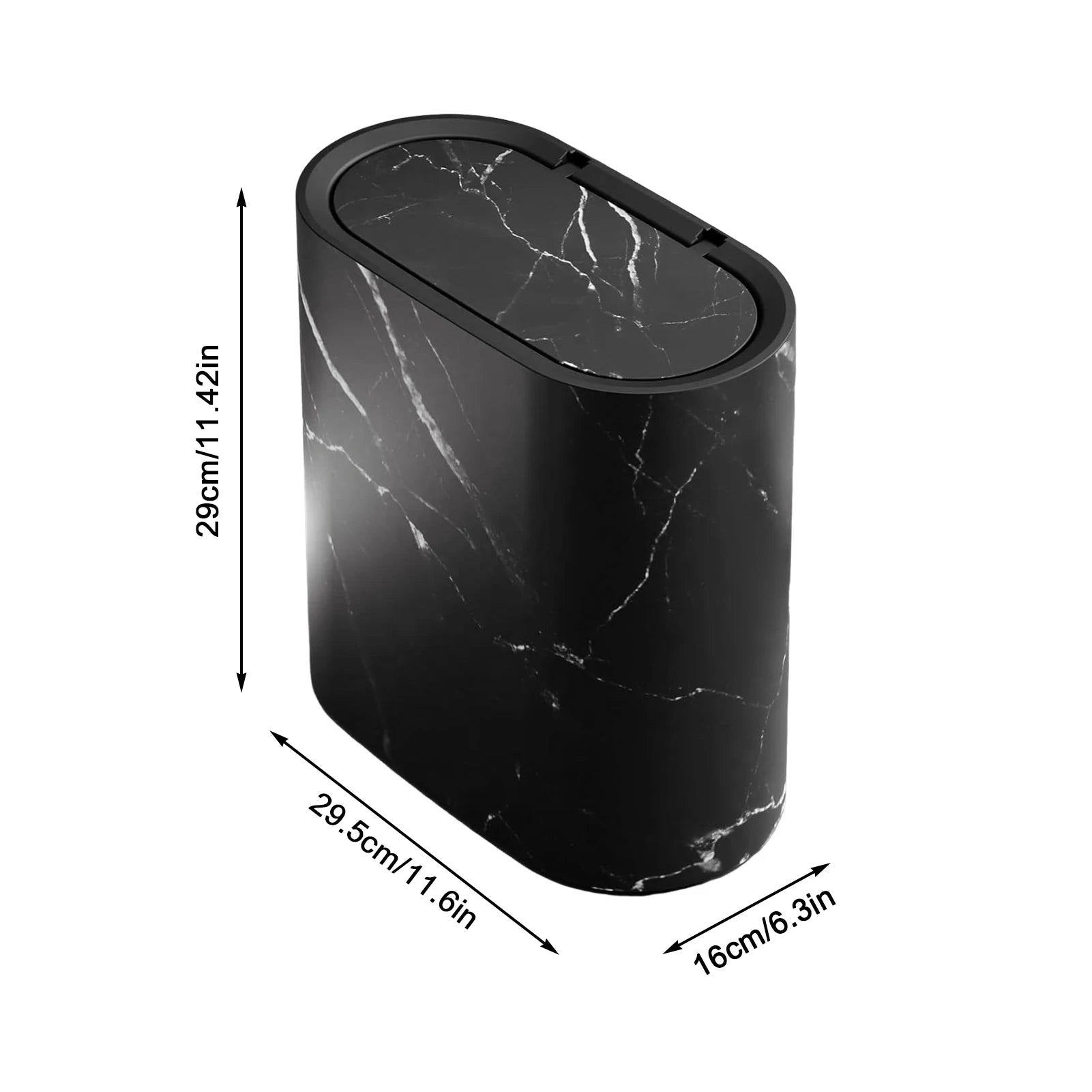 Marble Pattern Trash Can