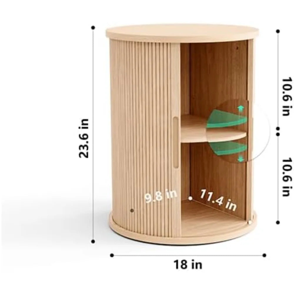 Modern Fluted Side Table