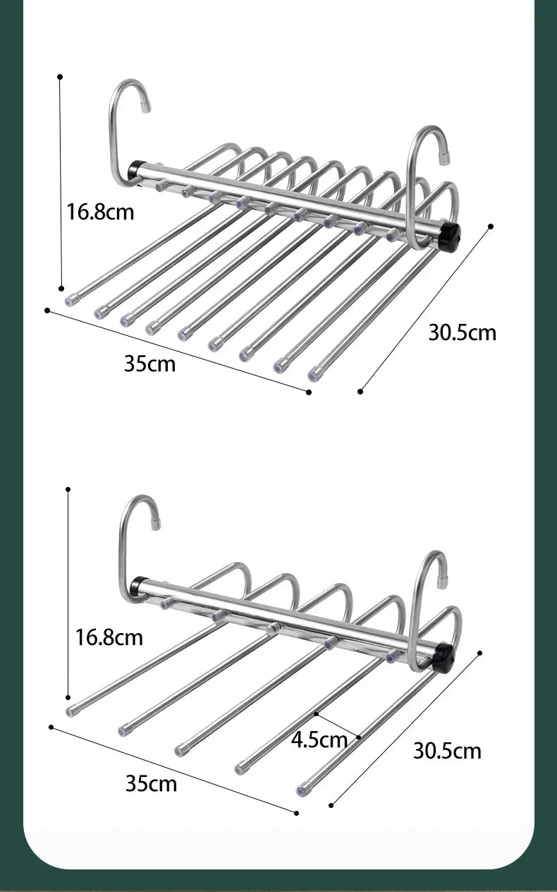 Stainless Steel Telescopic Folding Pants Rack