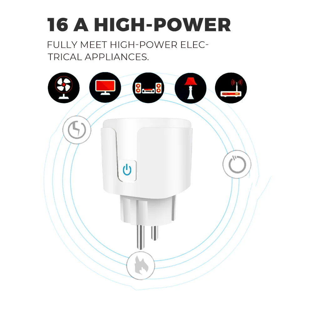 Wi-Fi Smart Plug with Energy Monitoring (EU Plug)