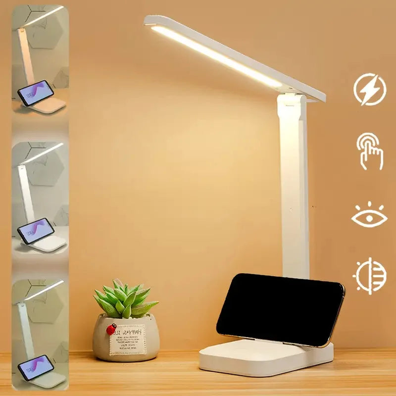 Portable LED Desk Lamp with Adjustable Lighting Angle